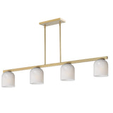 Scoop Linear Suspension Natural Aged Brass by Maxim Lighting