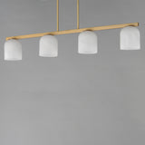 Scoop Linear Suspension Natural Aged Brass by Maxim Lighting