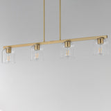 Scoop Linear Suspension Natural Aged Brass by Maxim Lighting