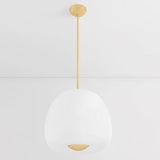 Scranton Pendant Light Medium Aged Brass By Hudson Valley - Lifestyle View