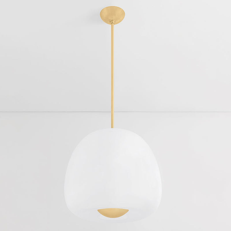 Scranton Pendant Light Medium Aged Brass By Hudson Valley - Lifestyle View