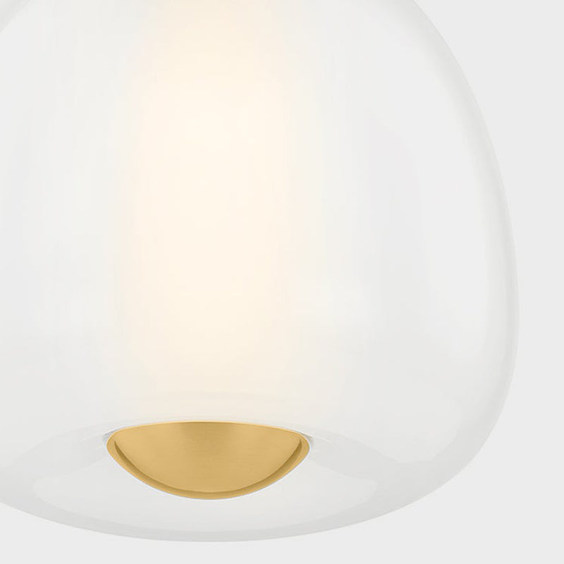 Scranton Pendant Light Small Aged Brass By Hudson Valley - Detailed View