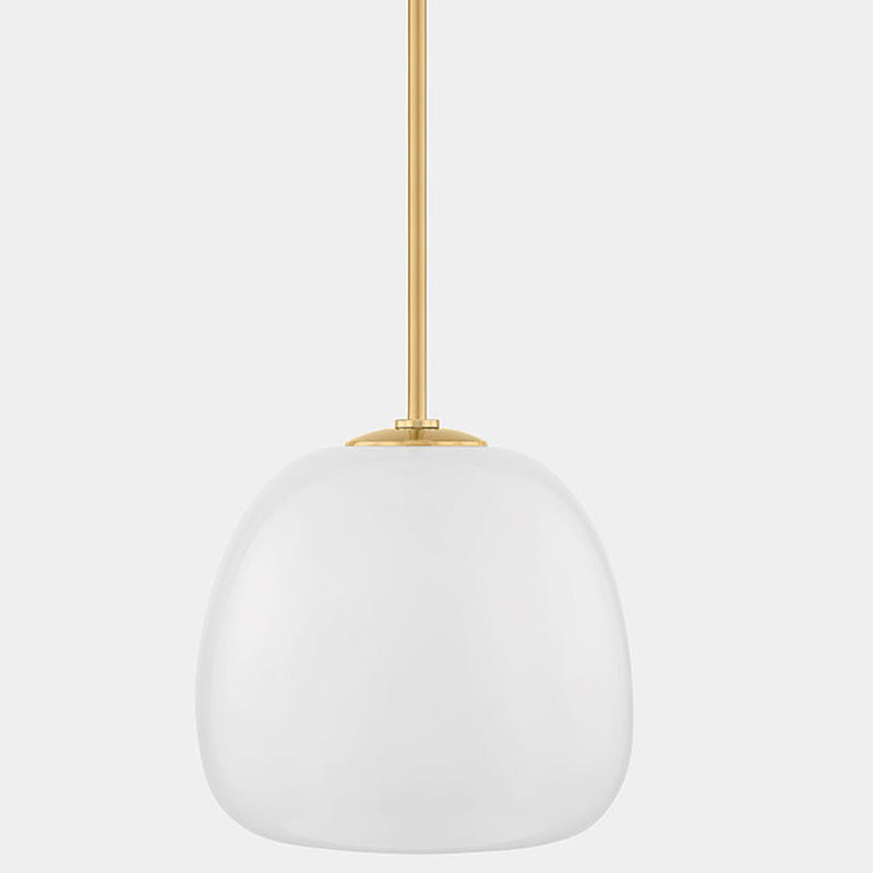 Scranton Pendant Light Small Aged Brass By Hudson Valley - Front View