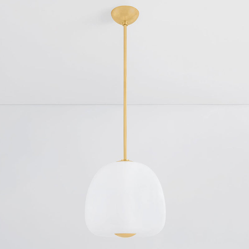 Scranton Pendant Light Small Aged Brass By Hudson Valley - Lifestyle View