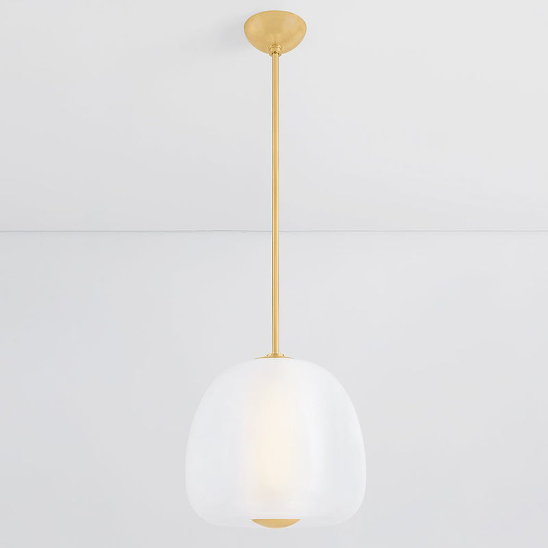 Scranton Pendant Light Small Aged Brass By Hudson Valley - With Light