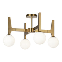 Scriben Ceiling Mount Aged Gold Brass