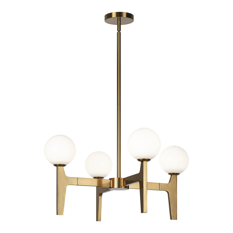 Scriben Pendant 24 Inch Aged Gold Brass