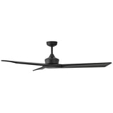 Sculpt 60” LED Smart Fan Matte Black By Hinkley - Side View3