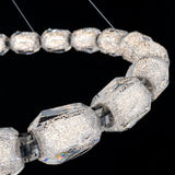 Seduction Oval Chandelier Polished Nickel crystal detail