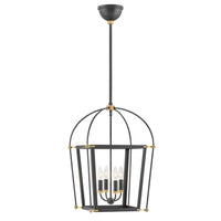 Selby Large Open Frame Pendant - Black - by Hinkley