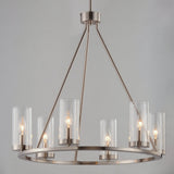 Sentinel Chandelier Satin Nickel by Maxim Lighting