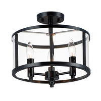 Sentinel Semi-Flush Mount Black by Maxim Lighting