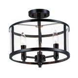 Sentinel Semi-Flush Mount Black by Maxim Lighting