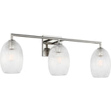 Serafina Wall Sconce — 27", Striped Clear, Polished Nickel | Polished Nickel