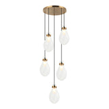Seranna Chandelier 5 Light Aged Gold Brass