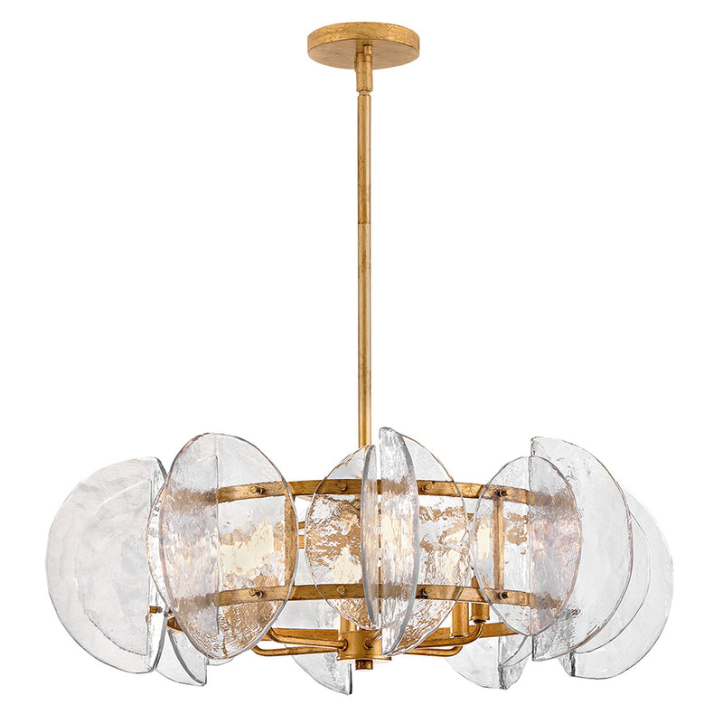 Seraphina Medium Drum Chandelier - Distressed Brass - by Fredrick Ramond
