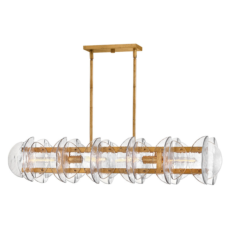 Seraphina Medium Four Light Linear - Distressed Brass - by Fredrick Ramond