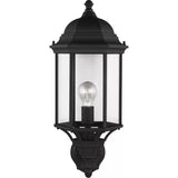 Sevier Up Outdoor Wall Lantern — 22 Inch, Black with Clear Glass