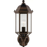 Sevier Uplight Outdoor Wall Lantern — Antique Bronze with Clear Glass