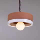 Seville Ceramic Pendant - Antique Brass