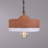 Seville Ceramic Pendant - Antique Brass