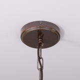 Seville Ceramic Pendant - Antique Brass