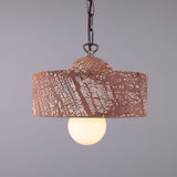 Seville Ceramic Pendant - Antique Brass