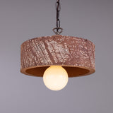 Seville Ceramic Pendant - Antique Brass