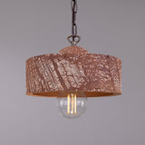 Seville Ceramic Pendant - Antique Brass