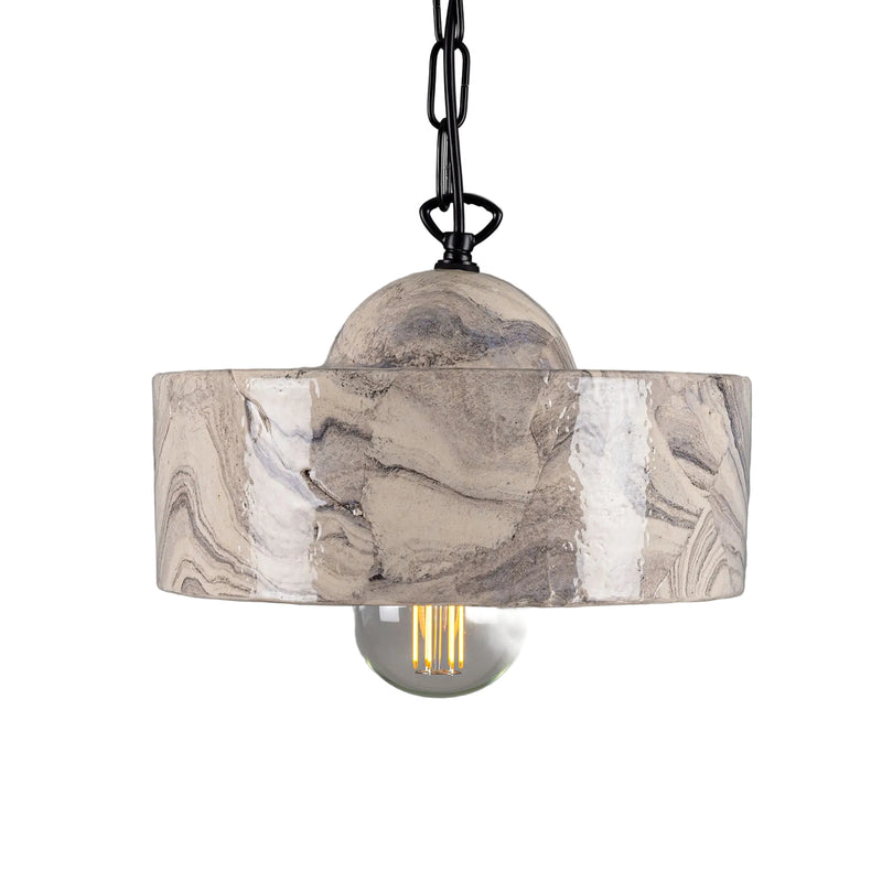Seville Ceramic Pendant - Matt Black