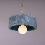 Seville Ceramic Pendant - Satin Brass