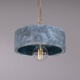 Seville Ceramic Pendant - Satin Brass