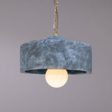 Seville Ceramic Pendant - Satin Brass