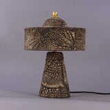 Seville Ceramic Table Lamp - Satin Brass