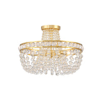 Seville Semi Flush Mount 16.5'' Aged Brass