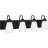 Seville Vanity Light — 28.38 Inch, Midnight Black
