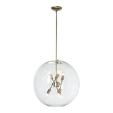 Sfera 6-Light Pendant, shown in Modern Brass, by Hubbardton Forge