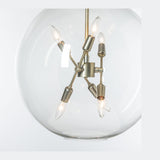 Sfera 6-Light Pendant, shown in Modern Brass, by Hubbardton Forge
