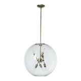 Sfera 6-Light Pendant, shown in Modern Brass, by Hubbardton Forge
