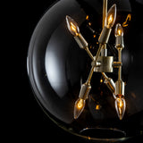 Sfera 6-Light Pendant detail in Modern Brass, by Hubbardton Forge