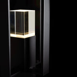 Shadow Box Outdoor Post Lantern detail in Coastal Black, by Hubbardton Forge