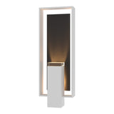 Shadow Box Outdoor Wall Light Large in Coastal White, Slate by Hubbardton Forge