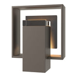 Shadow Box Outdoor Wall Light Small in Coastal Dark Smoke, Slate by Hubbardton Forge