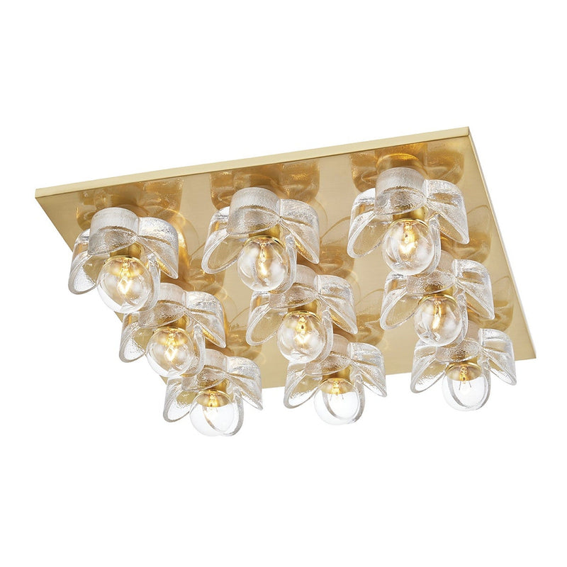 Shea Flush Mount - Aged Brass