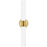 Shea Vanity Light Bright Brass By Lark Living - Front View