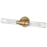 Shea Vanity Light Lacquered Brass By Lark Living - Side View2