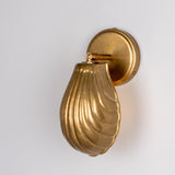Shell Wall Light - Antique Brass