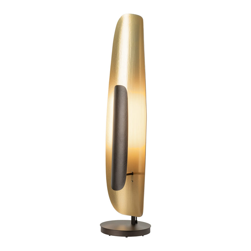 Shield Floor Lamp Short, shown in Oil Rubbed Bronze, Modern Brass, by Hubbardton Forge
