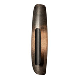 Shield Wall Sconce Large, shown in Black, Clear Steel, by Hubbardton Forge
