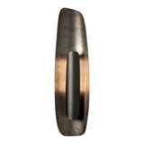 Shield Wall Sconce Large, shown in Black, Clear Steel, by Hubbardton Forge